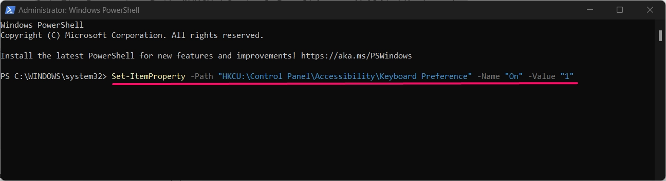 Enabling PowerShell Command