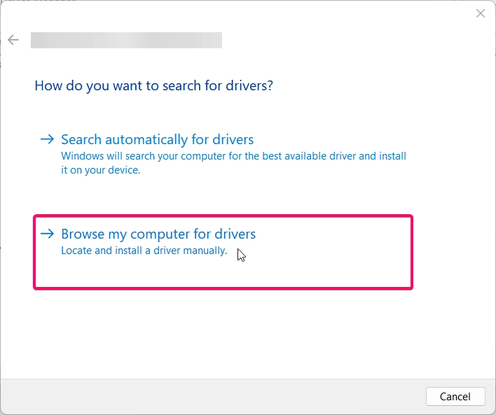 Searching for offline drivers