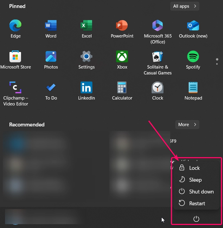 Lock Enabled in Start Menu