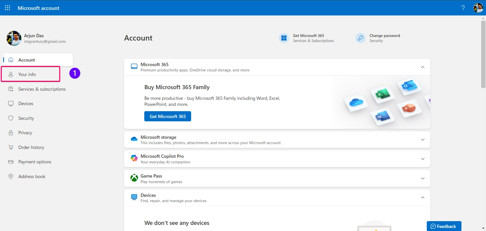 Sign in with Microsoft account