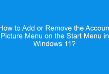 how to add or remove the account picture menu on the start menu in windows 11 638