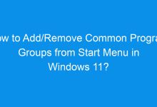 how to add remove common program groups from start menu in windows 11 2368