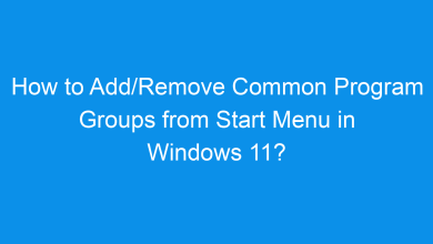 how to add remove common program groups from start menu in windows 11 2368