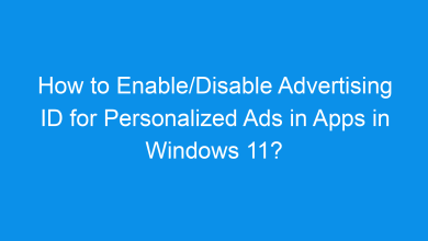 how to enable disable advertising id for personalized ads in apps in windows 11 2157