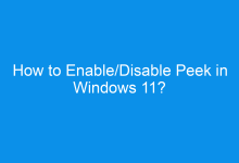 how to enable disable peek in windows 11 2183