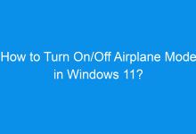 how to turn on off airplane mode in windows 11 2218