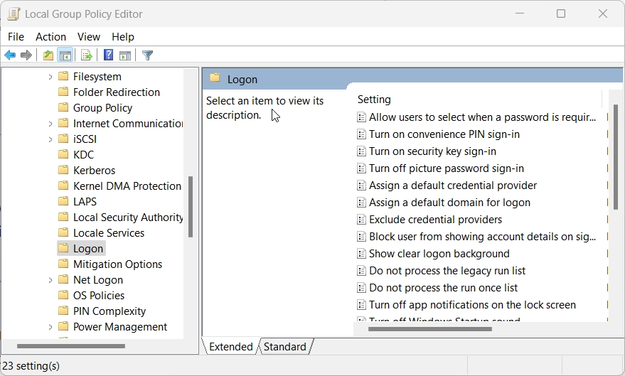 Opening to the desired directory in Local GP Editor