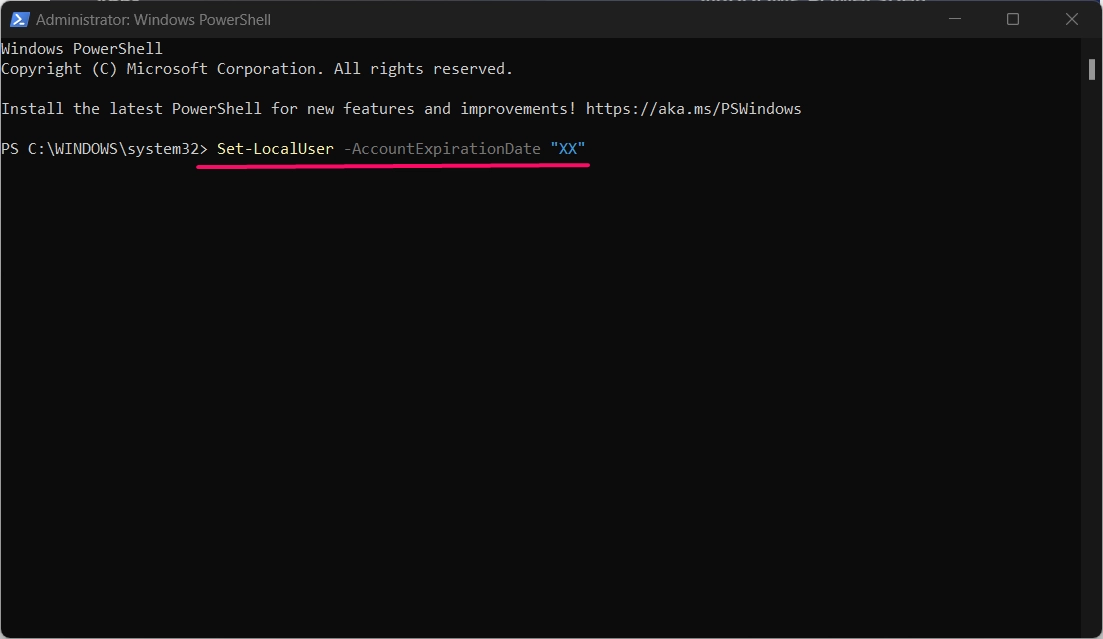 Executing Powershell command to change the lock out duration