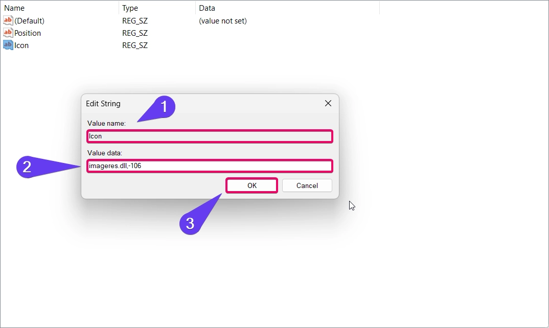 Create new String and set the values